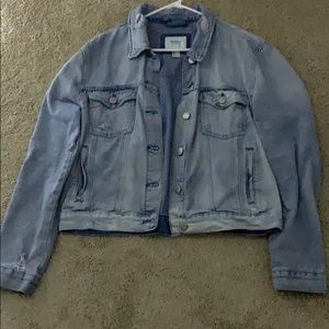 Light Wash Ripped Denim Jean Jacket